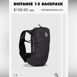 Black Diamond Distance 15 Backpack - NWOT